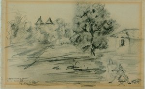 主題の前の画家 作： Henri de Toulouse Lautrec